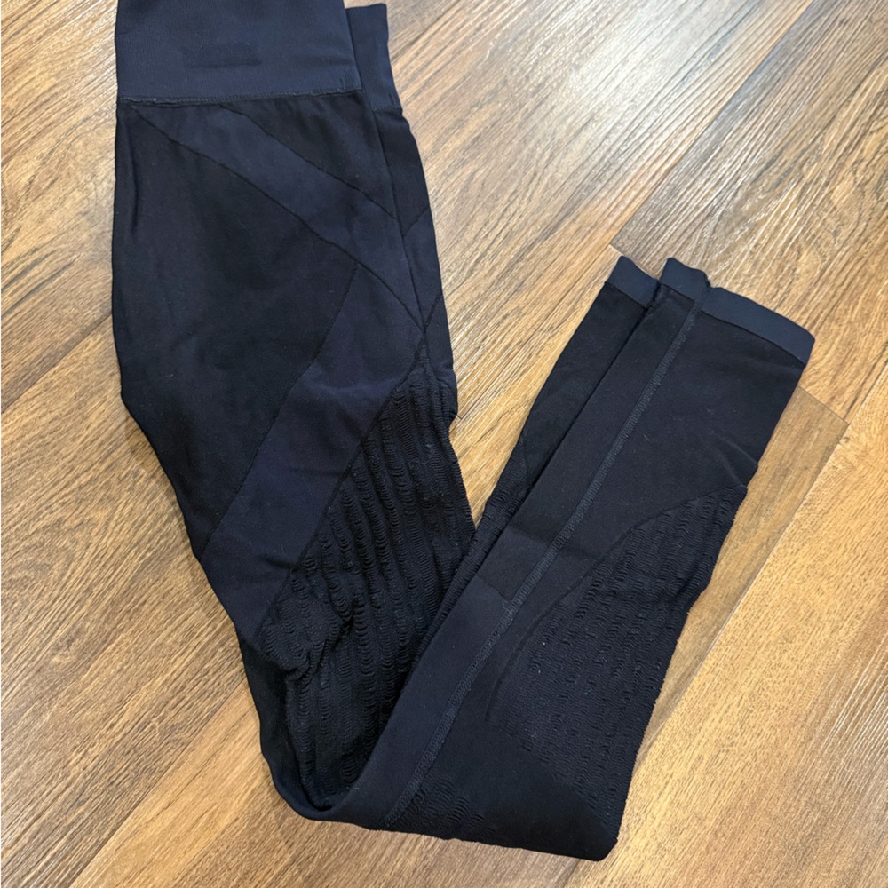 Black Leggings with Mesh Detail